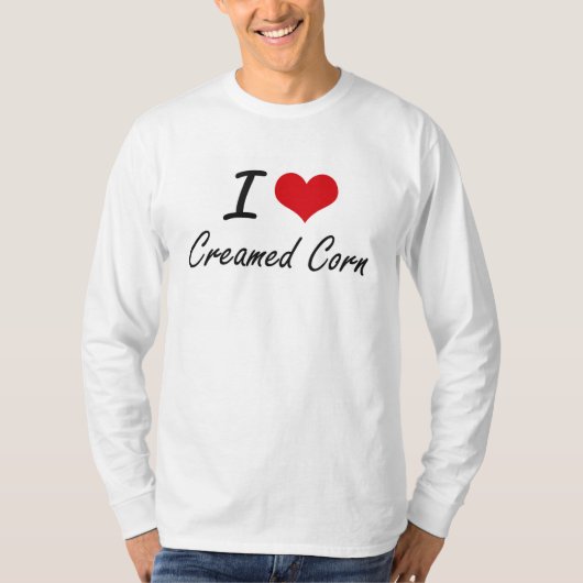 Ik hou van Creamed Corn T-shirt (Voorkant)