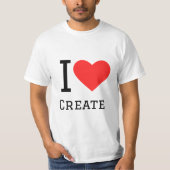 Ik hou van creëer t-shirt (Voorkant)