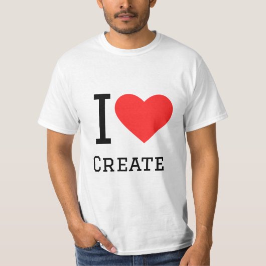 Ik hou van creëer t-shirt (Voorkant)
