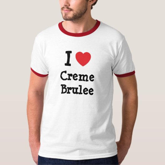 Ik hou van Creme Brulee hart T-Shirt (Voorkant)