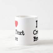 Ik hou van Creme Brulee hart T-Shirt Koffiemok (Center)