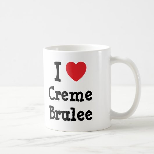 Ik hou van Creme Brulee hart T-Shirt Koffiemok (Rechts)