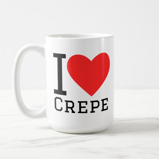 Ik hou van crêpe koffiemok (Links)