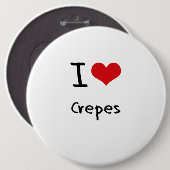 Ik hou van Crepes Ronde Button 6,0 Cm (Voorkant /achterkant)