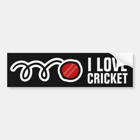 Ik hou van cricket bumper sticker voor ventilatore (Voorkant)