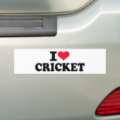 Ik hou van Cricket Bumpersticker (Op auto)