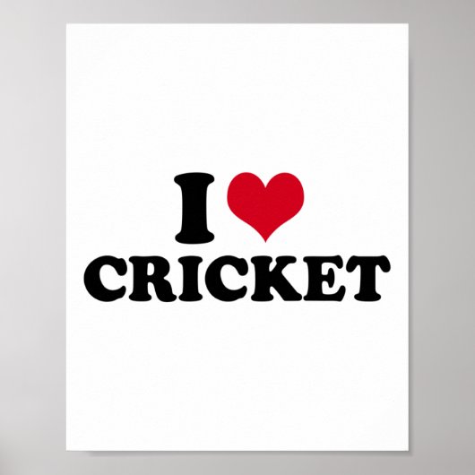 Ik hou van cricket  poster (Voorkant)