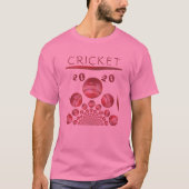 Ik hou van cricket t20 Kaleidoscope Cool Art desig T-shirt (Voorkant)