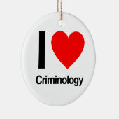 ik hou van criminologie keramisch ornament (Rechts)