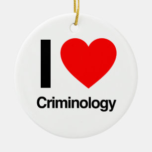ik hou van criminologie keramisch ornament