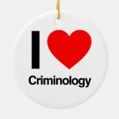 ik hou van criminologie keramisch ornament (Achterkant)