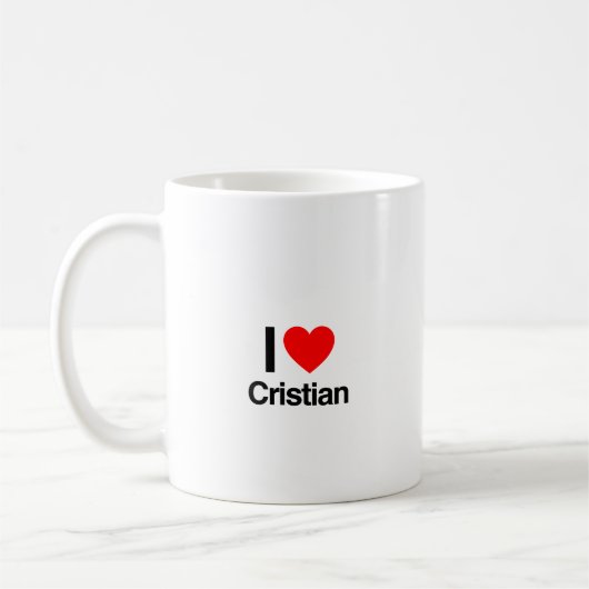 Ik hou van Cristian Koffiemok (Links)