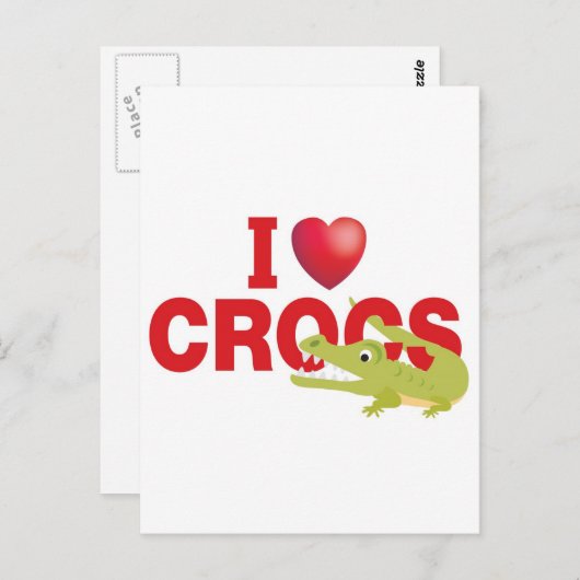 ik hou van crocs briefkaart (Voorkant / Achterkant)