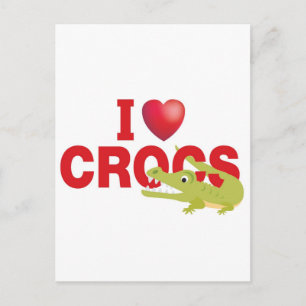 ik hou van crocs briefkaart