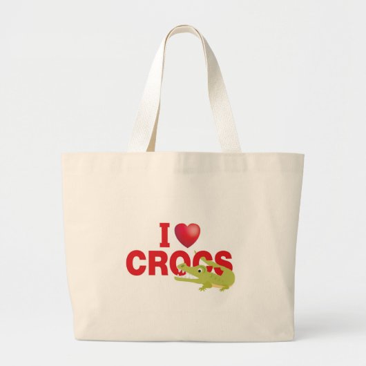 ik hou van crocs grote tote bag (Voorkant)