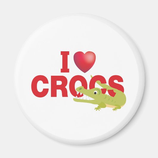 ik hou van crocs magneet (Voorkant)