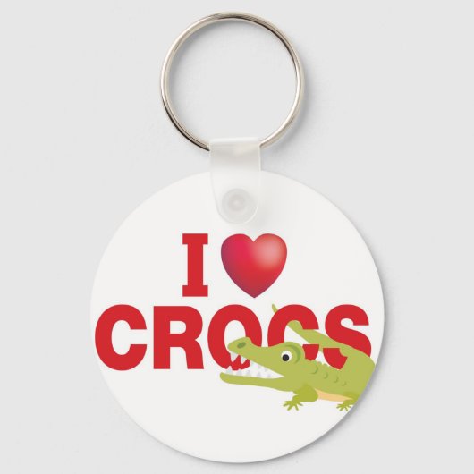 ik hou van crocs sleutelhanger (Voorkant)