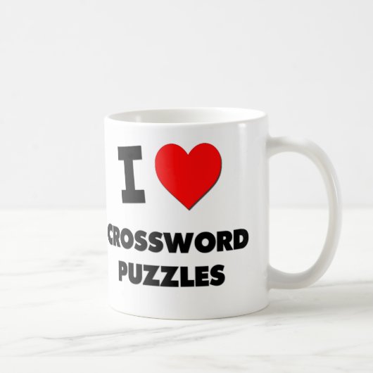 Ik hou van Crossword Puzzles Koffiemok (Rechts)