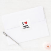 Ik hou van Cruise Control Vierkante Sticker (Envelop)