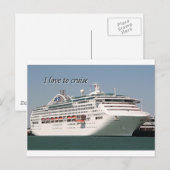 Ik hou van cruise: cruiseschip 2 briefkaart (Voorkant / Achterkant)