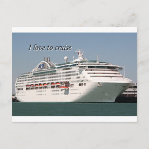 Ik hou van cruise: cruiseschip 2 briefkaart