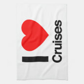 ik hou van cruises theedoek (Verticaal)