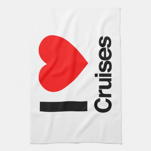 ik hou van cruises theedoek (Verticaal)