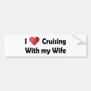 Ik hou van cruiseschepen... Echtgenote Bumpersticker