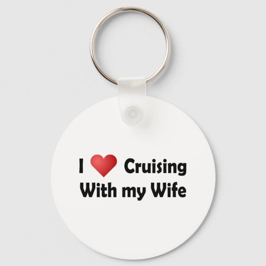 Ik hou van cruiseschepen... Echtvrouw Sleutelhanger (Voorkant)