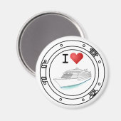 Ik hou van cruiseschepen magneet (Voorkant / Achterkant)