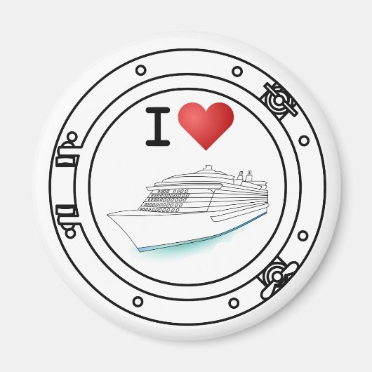 Ik hou van cruiseschepen magneet (Voorkant)
