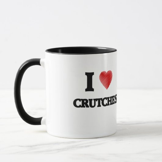 Ik hou van Crutches Mok (Links)