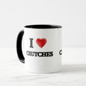 Ik hou van Crutches Mok (Voorkant links)