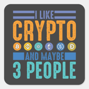 Ik hou van Crypto en misschien 3 mensen, Crypto Lo Vierkante Sticker