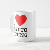 Ik hou van crypto mining koffiemok (Voorkant links)