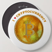 Ik hou van cryptocurrency ronde button 6,0 cm (Voorkant /achterkant)