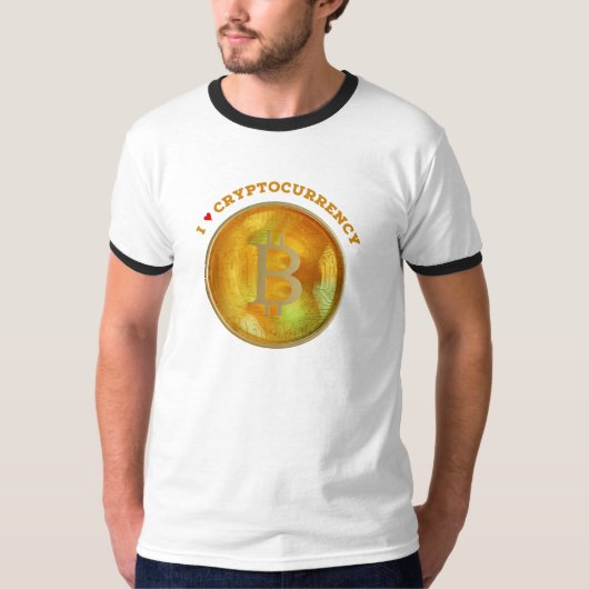 Ik hou van cryptocurrency t-shirt (Voorkant)