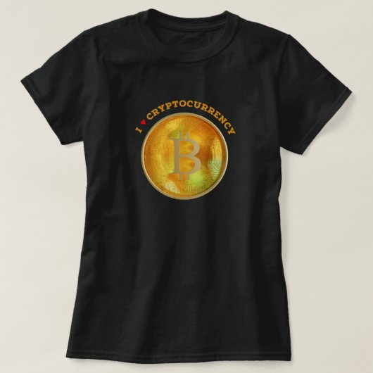 Ik hou van cryptocurrency t-shirt (Design voorkant)