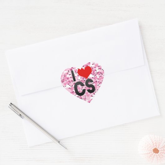 Ik hou van CS Hart Sticker (Envelop)