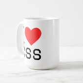 Ik hou van css koffiemok (Voorkant links)