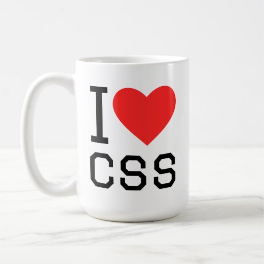 Ik hou van css koffiemok (Links)