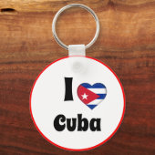 Ik hou van Cuba en Cubaans hart - reizen/sport Sleutelhanger (Voorkant)