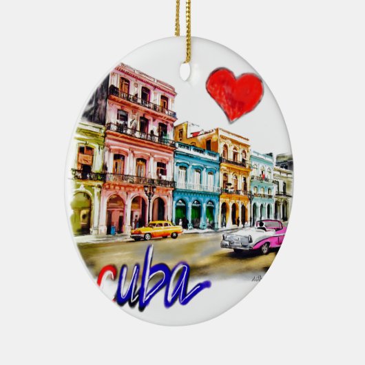 Ik hou van Cuba Keramisch Ornament (Rechts)