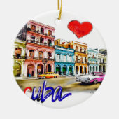 Ik hou van Cuba Keramisch Ornament (Voorkant)