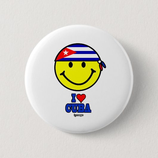 IK HOU VAN CUBA RONDE BUTTON 5,7 CM (Voorkant)