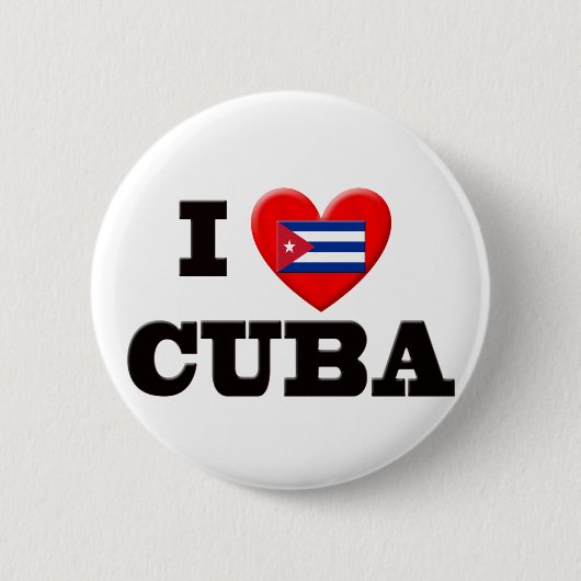 Ik hou van Cuba Ronde Button 5,7 Cm (Voorkant)