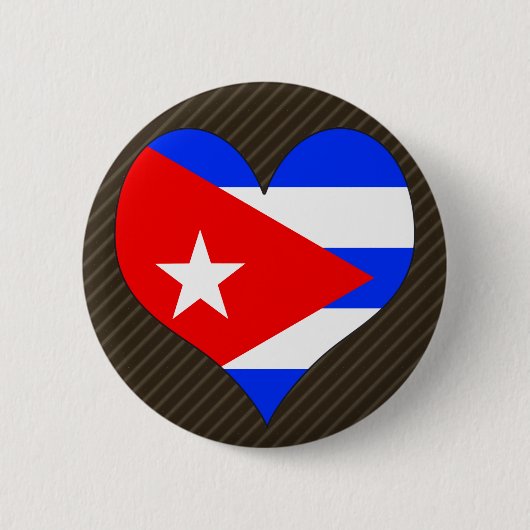 Ik hou van Cuba Ronde Button 5,7 Cm (Voorkant)