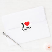 Ik hou van Cuba Ronde Sticker (Envelop)