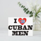 Ik hou van Cubaanse Mannen Briefkaart (Staand voorkant)