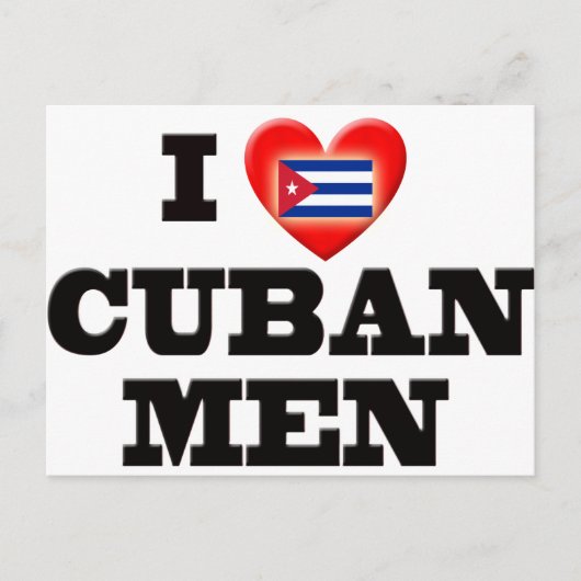Ik hou van Cubaanse Mannen Briefkaart (Voorkant)